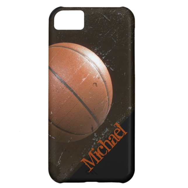 Funda De Case-Mate Para iPhone Baloncesto fresco del Grunge personalizado (Atrás)