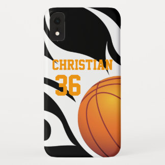 title_seo2 Baloncesto llameante personalizado B/W