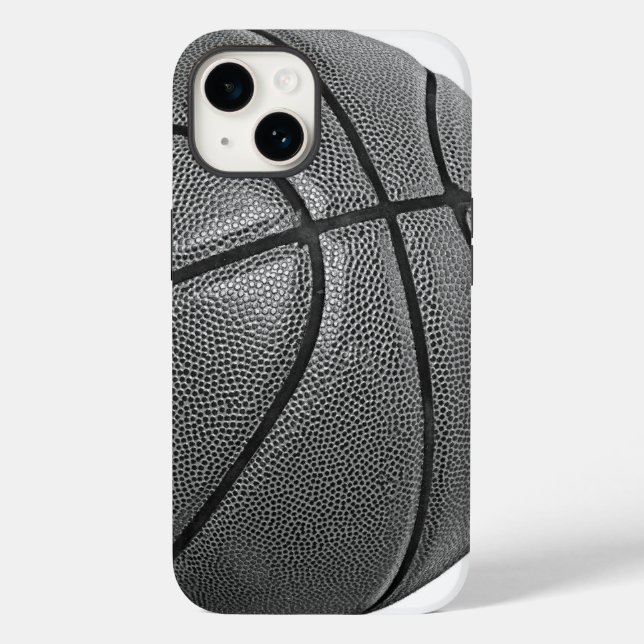 Funda De Case-Mate Para iPhone Baloncesto Negro y Blanco (Reverso )