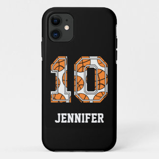 Funda Para iPhone 11 Baloncesto personalizado número 10