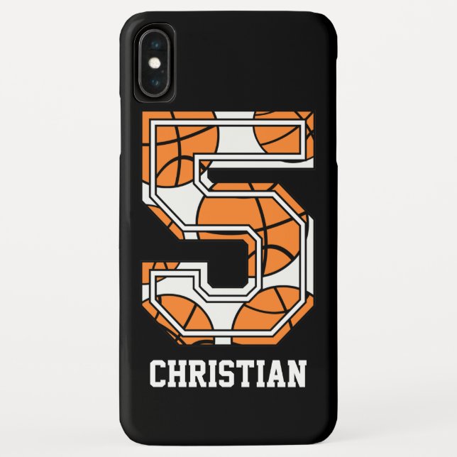 Funda De Case-Mate Para iPhone Baloncesto personalizado número 5 (Reverso)