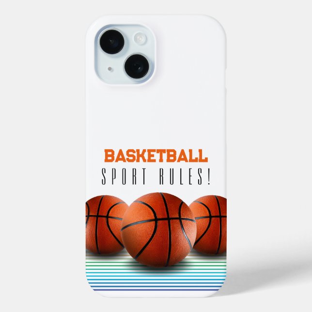 Funda De Case-Mate Para iPhone Baloncesto | Reglas deportivas (Reverso )