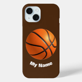Funda Para iPhone 15 Baloncesto Su Nombre