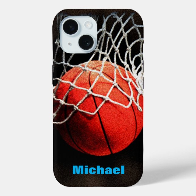 Funda De Case-Mate Para iPhone Baloncesto Su Nombre (Reverso )