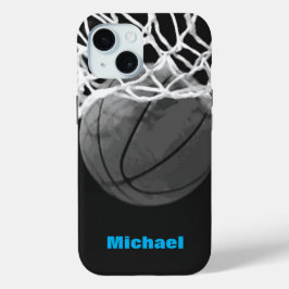 Funda Para iPhone 15 Baloncesto Su Nombre