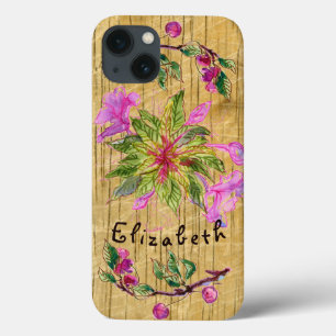 Funda Para iPhone 13 Balsam Bouquet y tu nombre