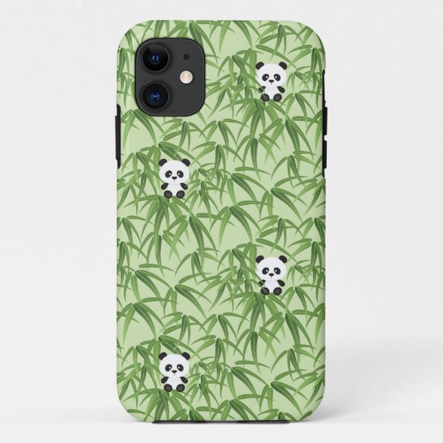 Funda De Case-Mate Para iPhone Bambú con Pandas (Reverso)
