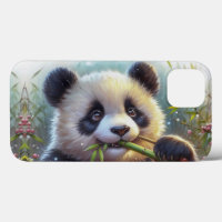 Bambú de oso panda adorable