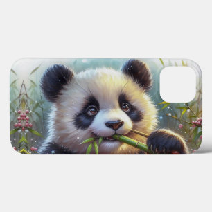 Funda Para iPhone 13 Bambú de oso panda adorable