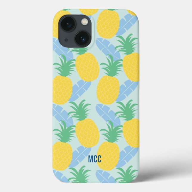 Funda De Case-Mate Para iPhone Banana tropical de piña deja personal (Reverso)