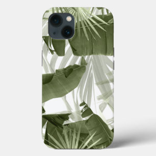 Funda Para iPhone 13 Banana verde de palma deja colisiones 1 #art #natu