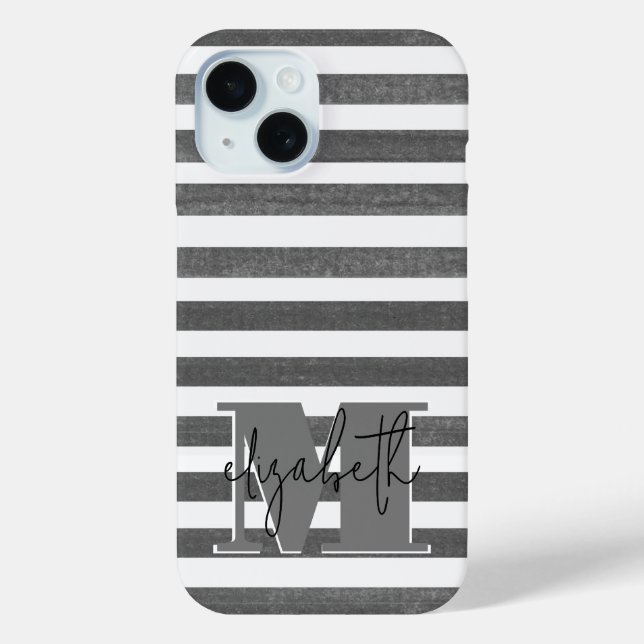 Funda De Case-Mate Para iPhone Banda de carbón monogramada (Reverso )