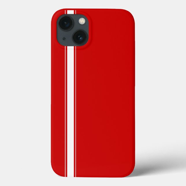 Funda De Case-Mate Para iPhone Banda de Carreras roja (Reverso)