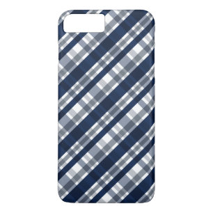 Funda Para iPhone 8 Plus/7 Plus Banda de plata azul de la Marina de los Deportes d