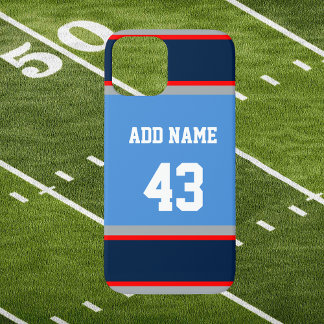 Funda Para iPhone 12 Banda deportiva azul azul y rojo de la marina