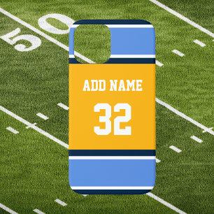 Funda Para iPhone 15 Banda deportiva en polvo azul y oro