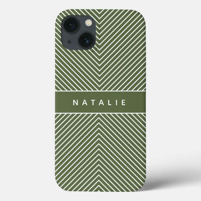 Funda De Case-Mate Para iPhone Banda geométrica de negrita moderna personalizada (Reverso)