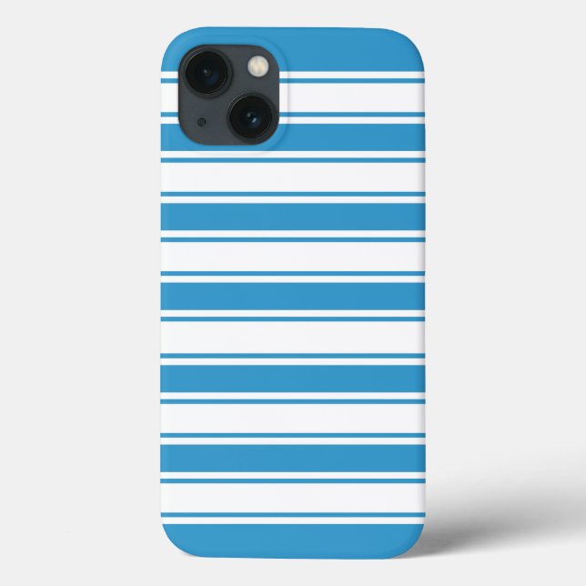 Funda De Case-Mate Para iPhone Banda horizontal azul (Reverso)