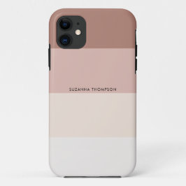 Funda Para iPhone 11 Banda horizontal moderna Tonos de tierra beige mar