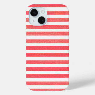 Funda Para iPhone 15 Banda roja y blanca