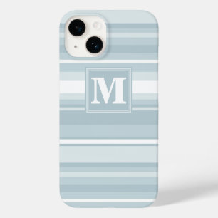 Funda Para iPhone 14 De Case-Mate Bandas azules de hielo monograma