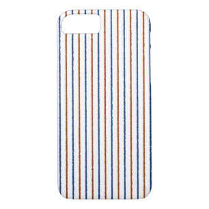 Funda Para iPhone 8/7 Bandas azules marrón y naval con líneas desiguales