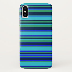Funda Para iPhone X Bandas azules y verdes