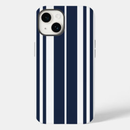 Funda Para iPhone 14 De Case-Mate Bandas blancas azules de la marina negrita