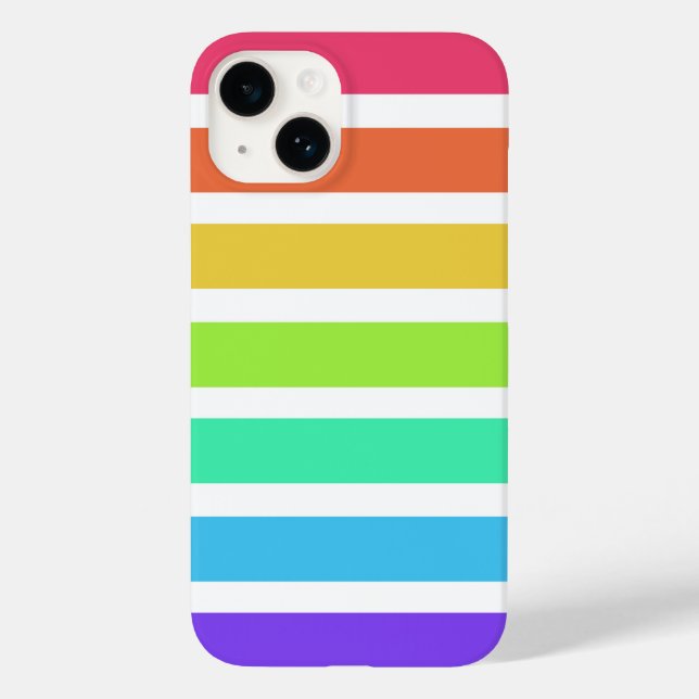 Funda De Case-Mate Para iPhone Bandas de arco iris brillante estuche para iPhone  (Reverso )