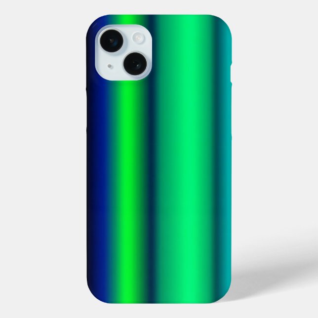 Funda De Case-Mate Para iPhone Bandas de arco iris verde azul (Reverso )
