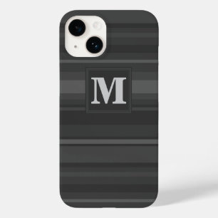 Funda Para iPhone 14 De Case-Mate Bandas de carbón vegetal monogramo