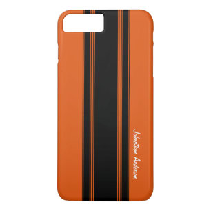 Funda Para iPhone 8 Plus/7 Plus Bandas de Carreras Naranja quemadas modernas con n