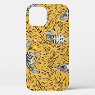 Funda Para iPhone 12 Bandas de cebra: fondo sin costuras dibujado a man