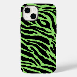 Funda Para iPhone 14 De Case-Mate Bandas de impresión de animales verdes y negros