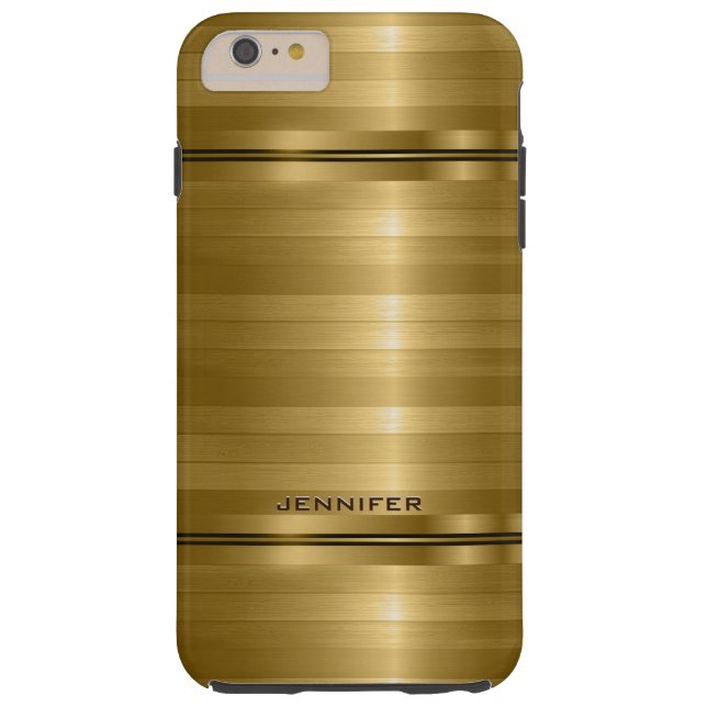 Funda De Case-Mate Para iPhone Bandas de impresión de oro metálico laminado (Reverso)