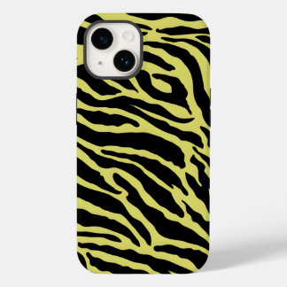 Funda Para iPhone 14 De Case-Mate Bandas de impresión para animales amarillos y negr
