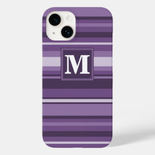 Funda Para iPhone 14 De Case-Mate Bandas de lavanda monogramo