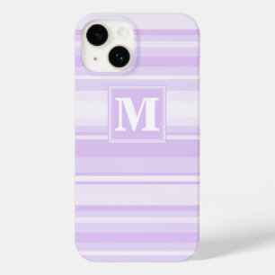 Funda Para iPhone 14 De Case-Mate Bandas de lilac monogramo