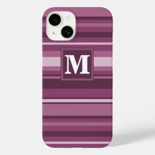 Funda Para iPhone 14 De Case-Mate Bandas de mauve monogramo
