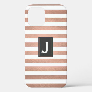 Funda Para iPhone 12 Bandas de oro Rosa