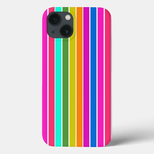 Funda De Case-Mate Para iPhone Bandas de primavera cálidas (Reverso)