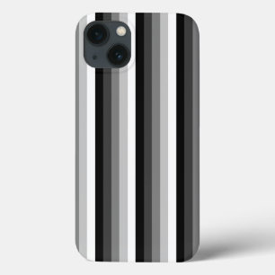 Funda Para iPhone 13 Bandas de sombra en blanco y negro Funda-Mate iPho
