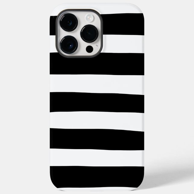 Funda De Case-Mate Para iPhone Bandas desiguales - Blanco y negro (Reverso )