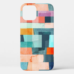 Funda Para iPhone 12 Bandas geométricas multicolores, patrón de moda.