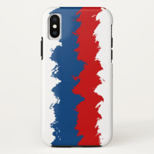 Funda Para iPhone XS Bandas Guay rojas, blancas y azules