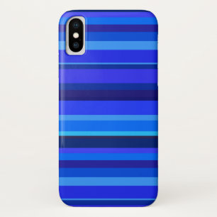 Funda Para iPhone X Bandas horizontales azules