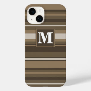 Funda Para iPhone 14 De Case-Mate Bandas marrones monogramas