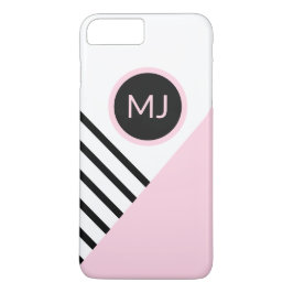 Funda Para iPhone 8 Plus/7 Plus Bandas monográficas de Moda retro moderna y bloque