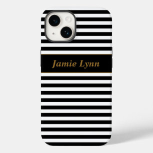 Funda Para iPhone 14 De Case-Mate Bandas negras/blancas