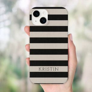 Funda Para iPhone 14 De Case-Mate Bandas negras rusas monogramadas